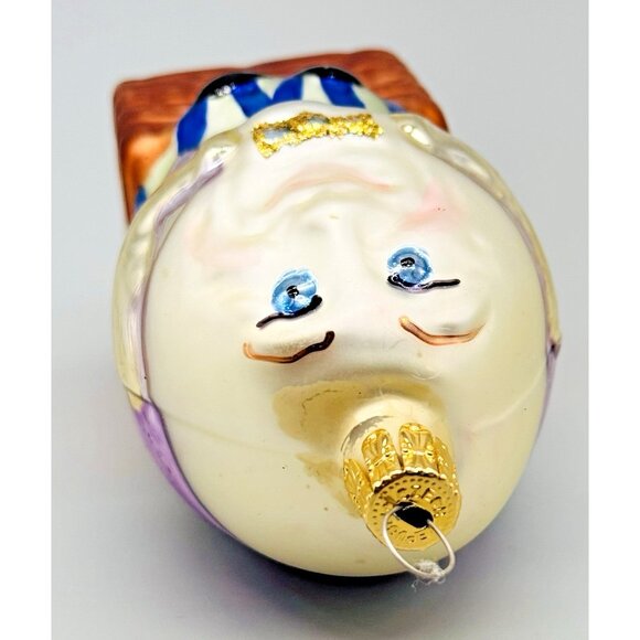 Old World Christmas Blown Glass Humpty Dumpty Wall Christmas Ornament 2001 - Picture 6 of 9